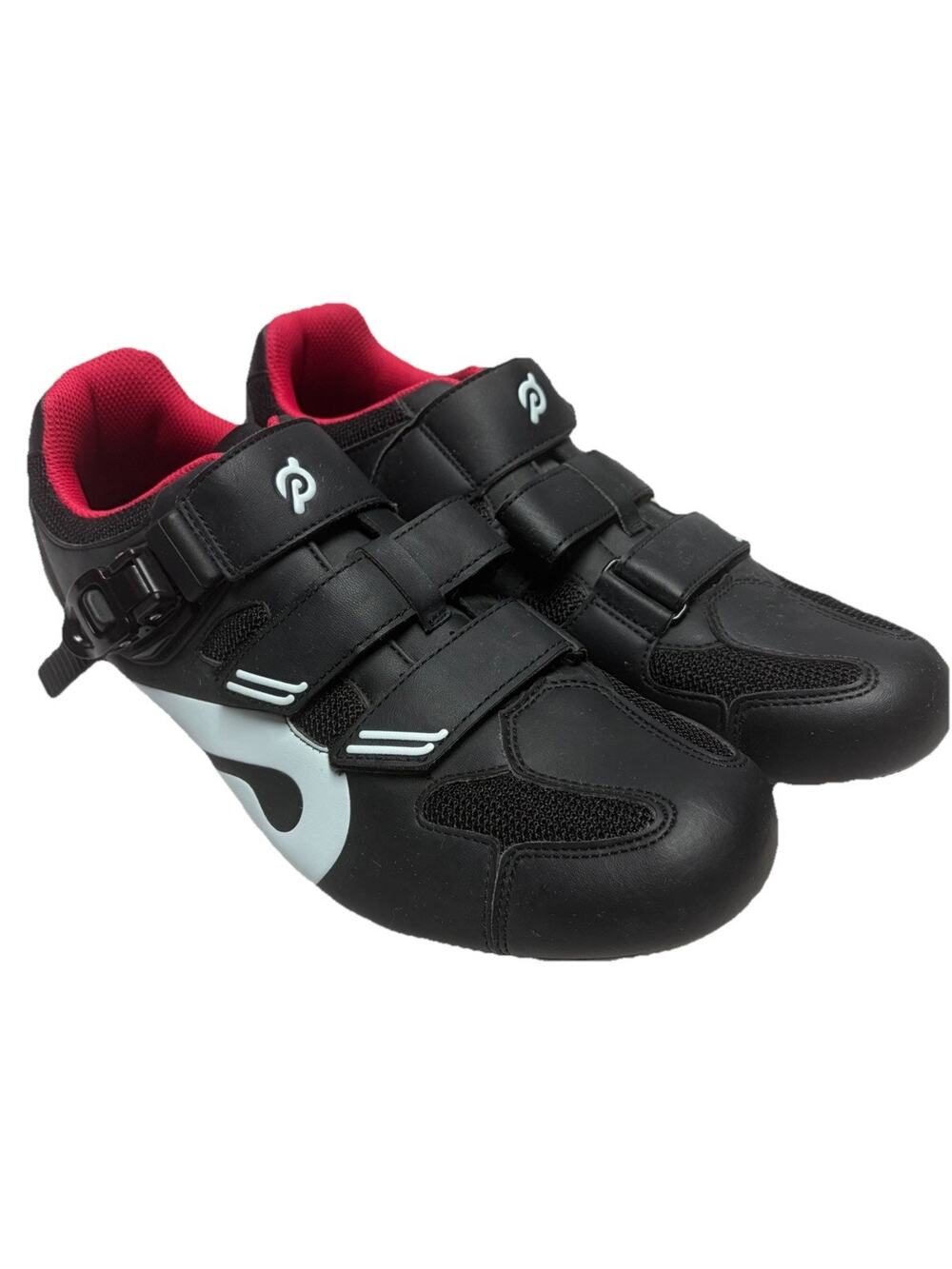 Peloton Cycling Shoes Size 45 US Men 11 Indoor Bike Spin Shoes Black Red Cleats